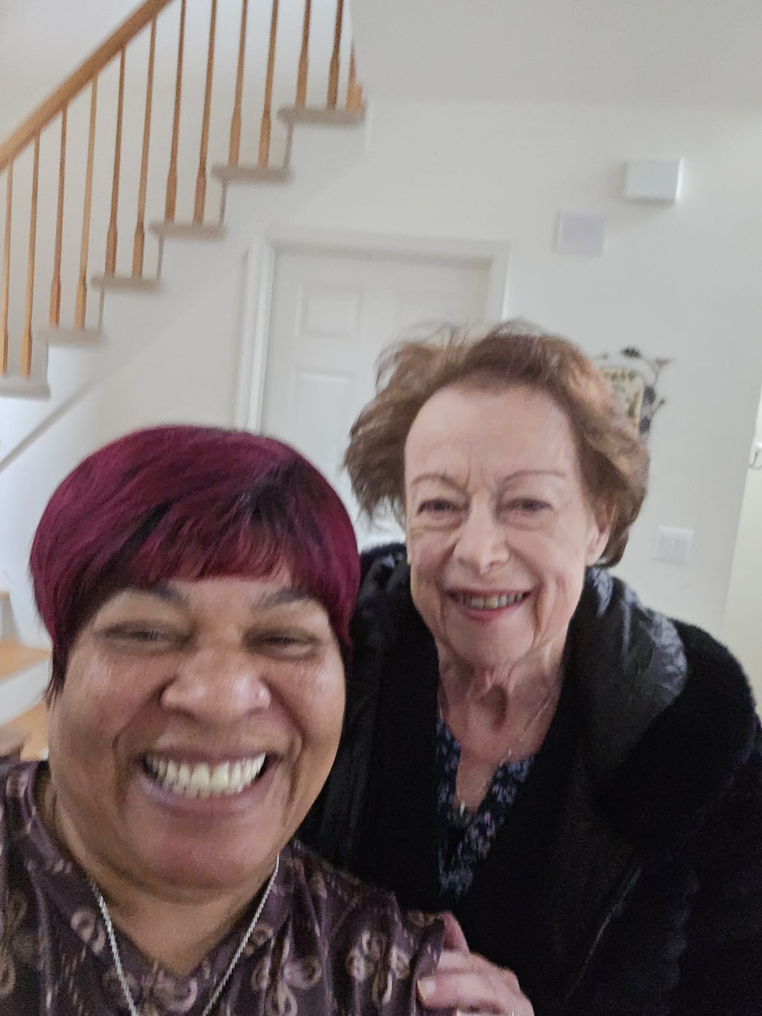 Founder with a client from a previous caregiving chapter in America.