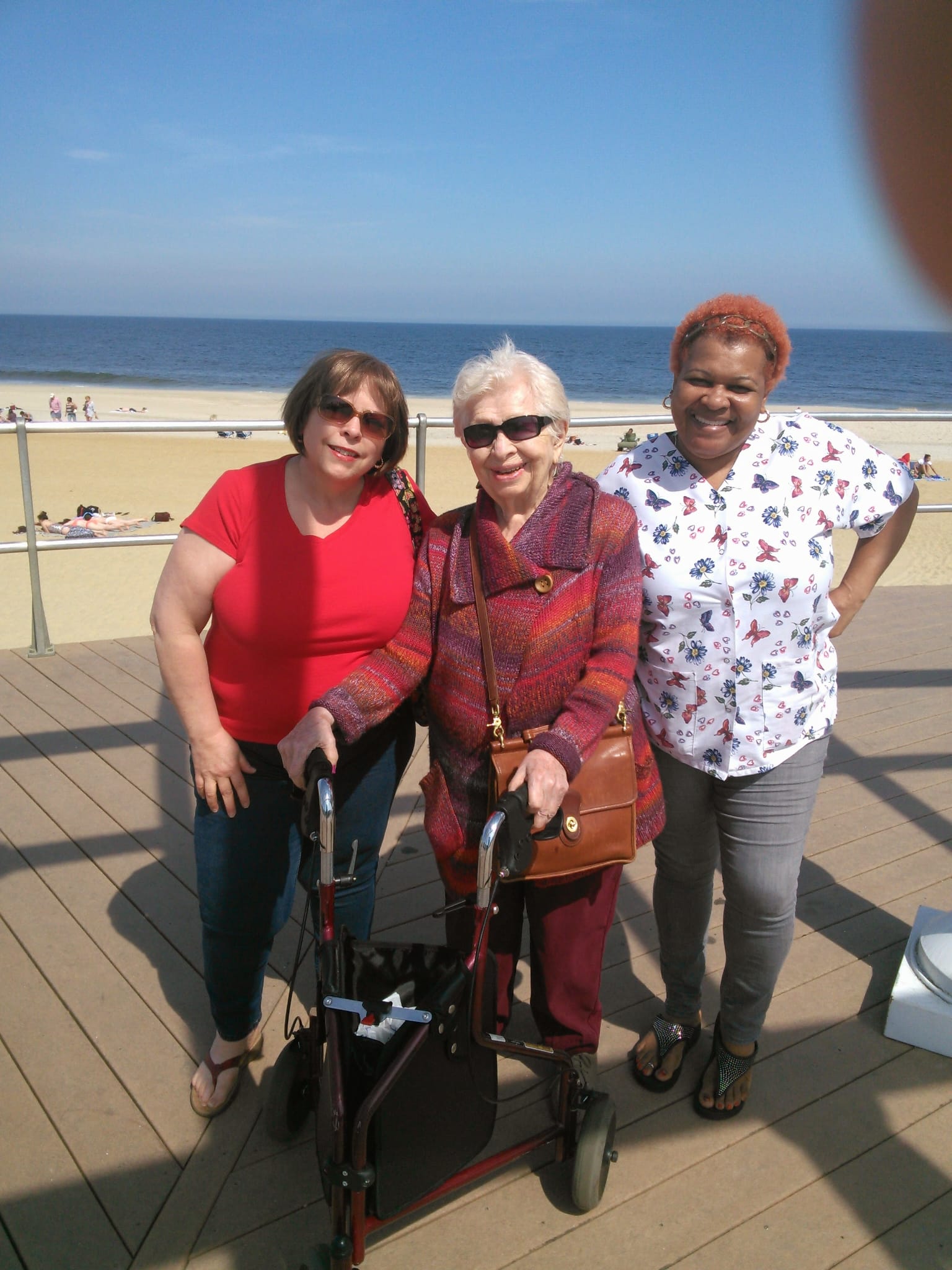 Founder and family spending time with a patient in America.